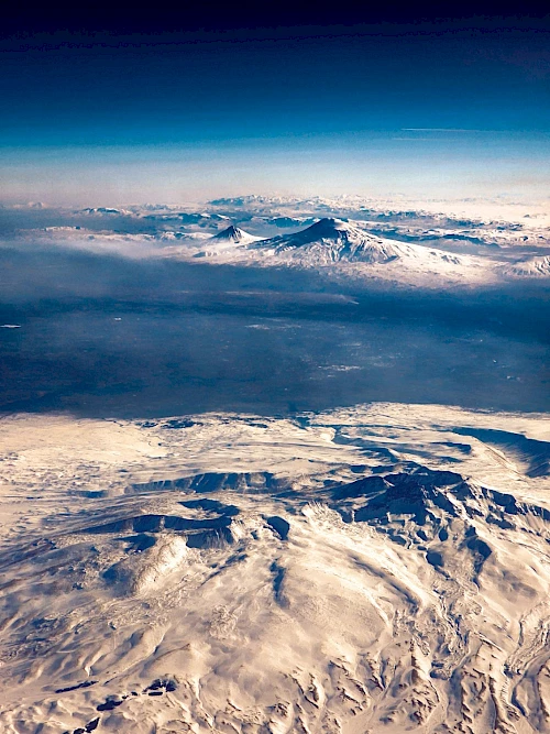 Ararat mountains from Praetor cockpit
