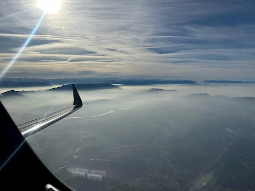 French Alps from the Praetor cockpit